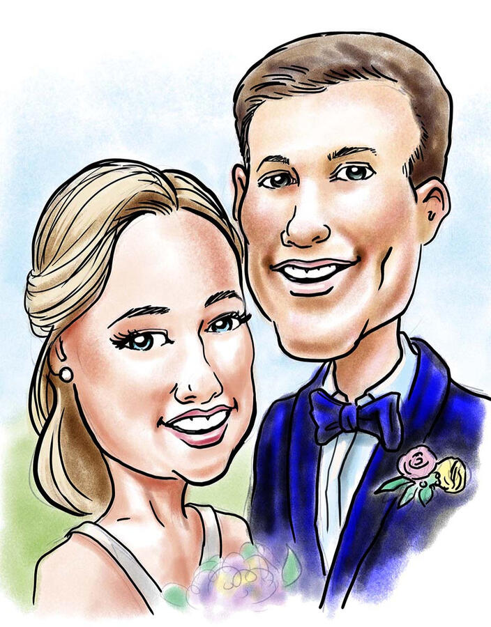 Wedding Live caricature artist